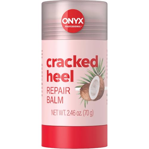 Onyx Professional Cracked Heel Repair Balm Stick for Dry Cracked Feet Treatment, Coconut Scent, 1 pack - Moisturizing Foot Balm, Rolls On, No Mess Like Foot Cream or Foot Lotion, Heel Treatment