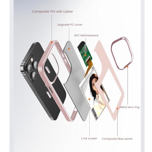 Coque e Ink iPhone 15 Pro Max écran 4 couleurs DIY Blanc