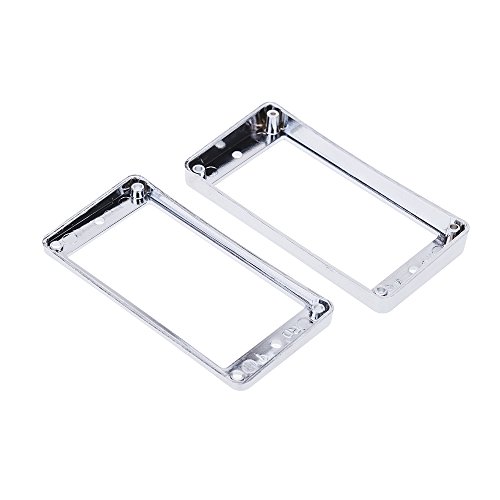 Andoer Anel de montagem do quadro de captação de guitarra de plástico cromado para LP Guitar Silver