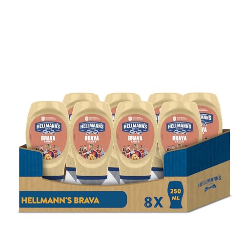 Hellmann's Salsa Brava Bocabajo, 250ml, Pack de 8