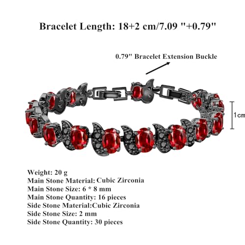 Image of LMXXVJ Fashion Tennis Bracelet Created Emerald White Gold Plated Charm Bracelet Gifts Jewelry for Women