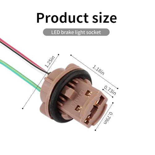 Adaptador toma hembra para foco 7443 de auto, pack 2 piezas miniatura 2