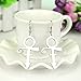ANXIN STORE Punk stylish personalized cartoon music note earrings gothic jewelry music symbols prince rock band symbol earrings (Sliver)