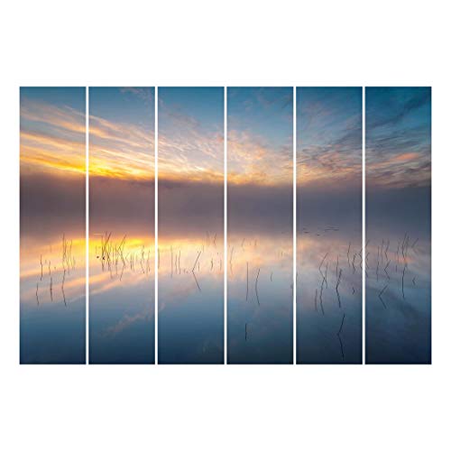 Bilderwelten Panel japonés Cortinas Sunrise Swedish Lake Sin Montaje, 250 x 360cm
