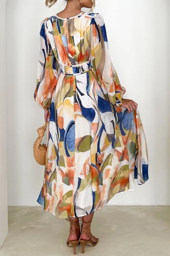 Image of Maxigerui Women's Long Sleeve Floral Maxi Dress 2026 Spring Summer Wedding Guest Dress