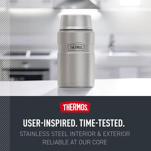 Image of THERMOS Stainless King Vacuum-Insulated Food Jar, 24 Ounce, Matte Light Blue