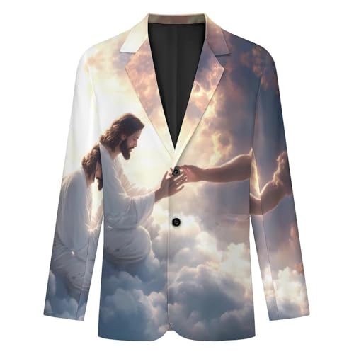 God's Gifts Men's Slim Suit Long-Sleeve Prom Tuxedo Classic Two Button Business Jacket4