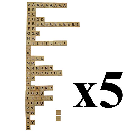 500 fichas de letras de madera - 5 juegos completos miniatura 2