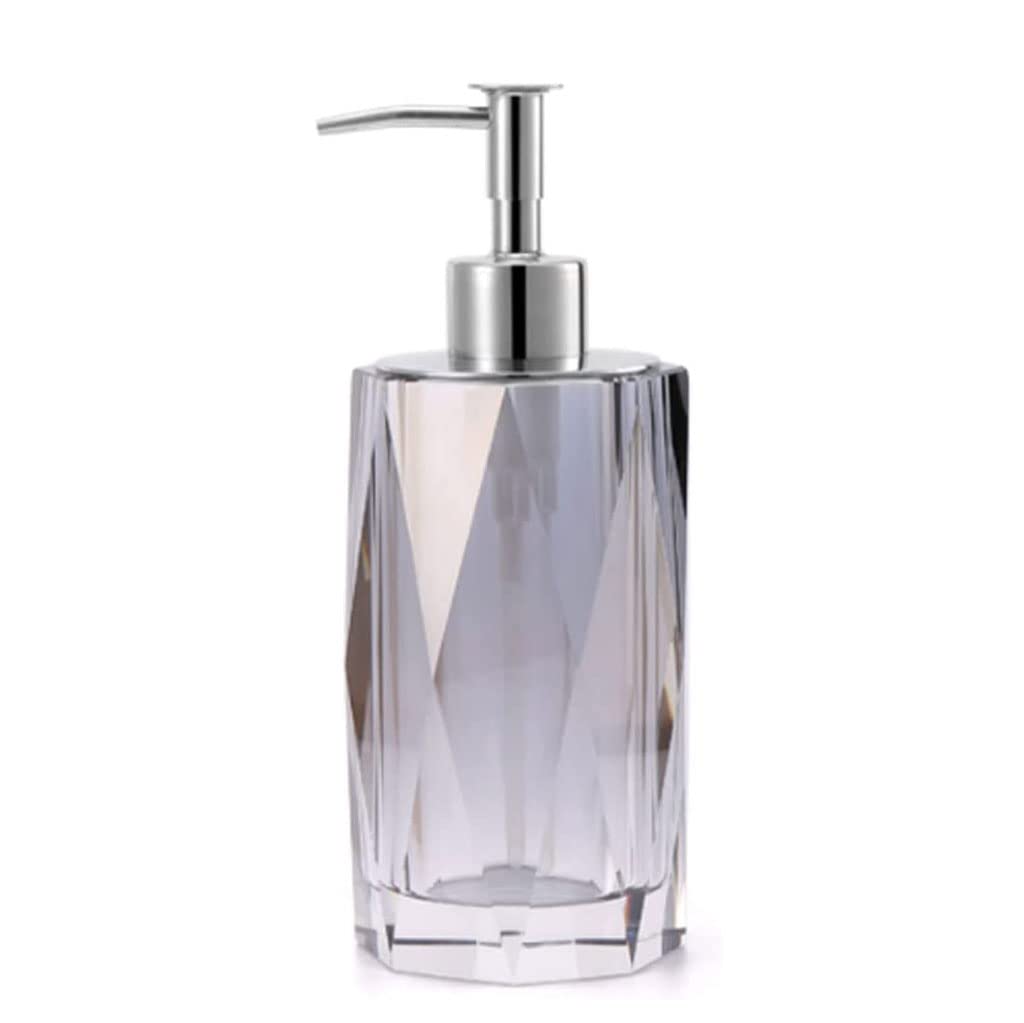 Nachfüllbarer Seifenspender mit Edelstahl-Pumpe, Seifenpumpe, Kristall-Lotion-Flasche, Flüssigkeitsspender, 200 ml, nachfüllbare Seifenflasche für Küche, Bad, A-1 Stück