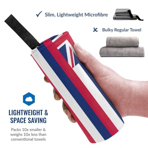 Toalla de baño con bandera de Hawái para camping, gimnasio y spa 4