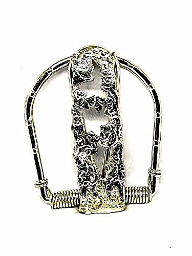 Pince à billets argent artisanale 7x5 cm pour vos déplacements