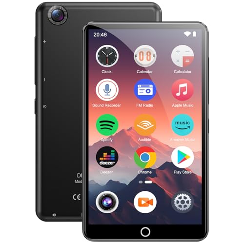 80GB MP3 Player with BluetoothWiFi 4.0 IPS Touch Screen MP4 Players Android Music Player Built-in Camera Speaker Support Spotify Amazon Music Deezer Audible FM Radio Expandable Up to 1TB