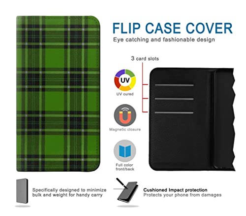 Housse cuir pour Samsung Galaxy A57 protection flip verte - 4