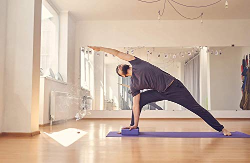 Kit 2 Blocos em EVA para Yoga e Outros Exercícios Profissional com Medidas de 23cmx15x7,5cm, Alongam