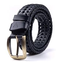 VOGARD Men’s Genuine Braided Leather Belt (Free Size)