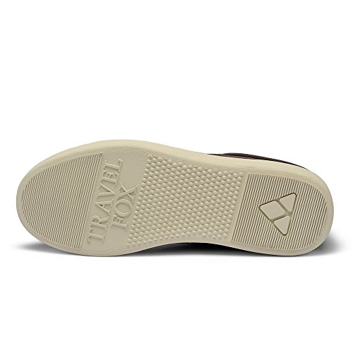 Image of TRAVEL FOX Unisex 900 Nappa Leather Round Toe Lace-Up High-Top Sneakers | Casual Shoes