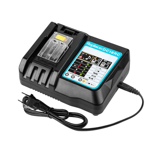 XNJTG DC18RC 18V 6A Carregador para Makita carregador rápido compatível com Makita 18 V baterias BL1850 BL1860 BL1840 BL1430 BL1415 DC18RD DC18SF