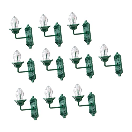 SUPVOX 10Pcs Mini Wall Lamp Vintage Miniature Landscape Wall Lights for Sand Table Decor Unique DIY Materials for Creative Projects Safe Design Warm Glow