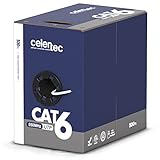 celertec CAT6 Ethernet Cable, 500ft, 23AWG Solid Bare Copper, Unshielded Twisted Pairs(UTP), 550MHz, ETL Listed &CMR Riser Rated, Indoor, Bulk Ethernet Cable -White