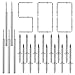 500 Double-Head Skirting Nails with 5 Installation Barrels, Seamless Non-Marking Fasteners, Includes Dual Heads and Sleeve Tools