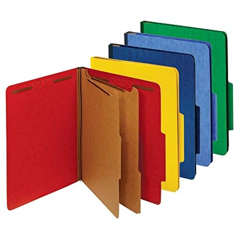 Office Depot Classification Folder, Letter, 2 Dividers, Embedded Fasteners, Assorted Colors, OM01723 Cover