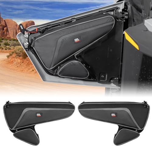 KEMIMOTO Door Bags Waterproof Storage Compatible with Polaris RZR 200 2022-2026 with Stock Doors Lower Door Side Bags with 70mm Knee Pads Water Resistant Zippers Extra Pockets 2 Pack