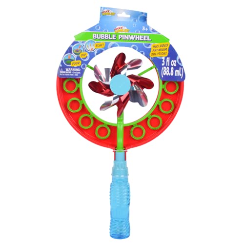 image for Sunny Days Entertainment Pinwheel Bubble Wand - Bubble Blower and Wind