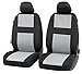 Produktbild Walser Auto-Sitzbezug Glasgow 2 Vordersitzbezüge, Universal PKW-Sitzbezüge Polyester, Auto-Schonbezüge für Normalsitze, Autositzschoner schwarz-grau