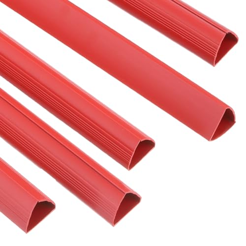 PATIKIL 10Pcs Binding Bars, 25mm Binding Bars Slide Grip 220 Sheets Capacity A4 Size Report Binder Triangle Presentation Binder for Report Cover Resume, Red