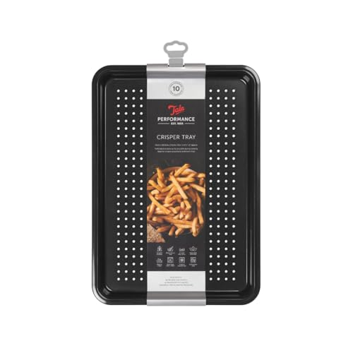 Tala Performance Plaque de cuisson perforee 39,4 x 26,8 cm, acier au carbone 1 mm, revetement antiadhesif Eclipse, pour frites au four et pizza