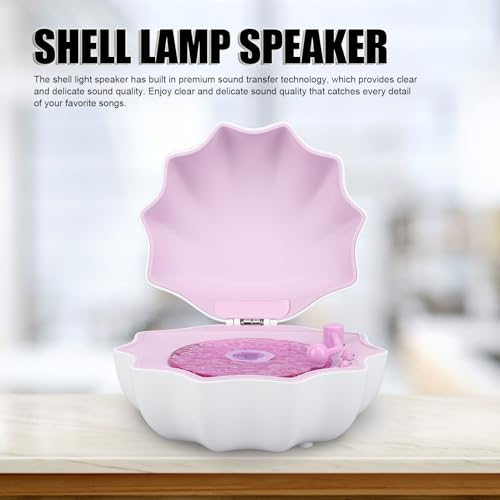 Sxhlseller Shell Waves Speaker Cordless, Northern Lights Lumena Lamp Record Player, Ocean Wave Projector Light - Image 4