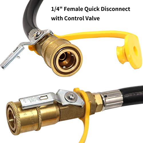 24FT-Quick-Connect-RV-Propane-Hose-with-14-Safety-Shutoff-Valve-and-14-Male-Full-Flow-Plug-Low-Pressure-Quick-Disconnect-Propane-Hose-with-Elbow-Adapter-for-17-and-22-Blackstone-Griddles
