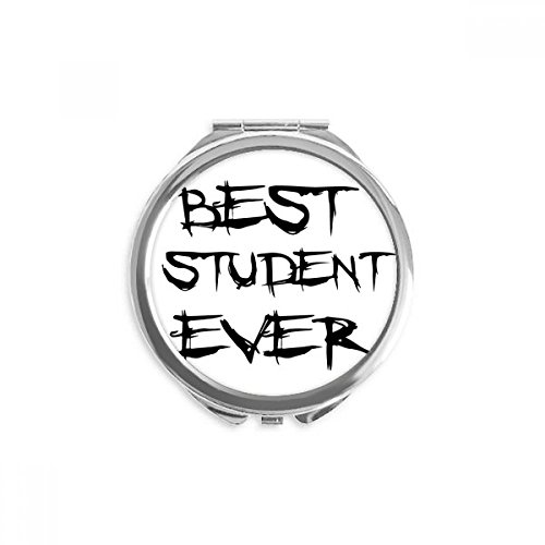 Miroir de poche enseignant de citation rond compact pour maquillage