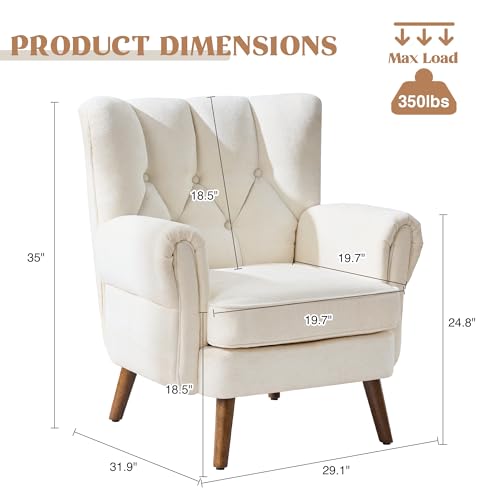 Sillón Chenille Beige ergonómico de una plaza miniatura 2