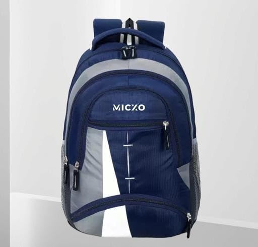 Image of Unisex Waterproof Laptop Backpack Combo Pack of 2 | School College Travel Office Bags Blue Free size