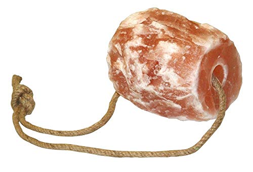 Tattini - Bloque/rulo de sal mineral natural rosa del Himalaya, de 2 kg, para caballos, con cuerda