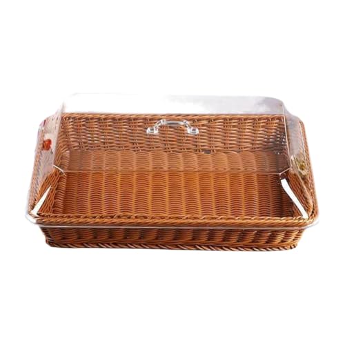 Cesta con tapa de tela ideal para servir pan y mesa 2