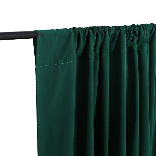 Image of Green Backdrop Curtains 8ft x 10ft: Polyester Photo Backdrop Drapes - Halloween Party Photography Background Decorations