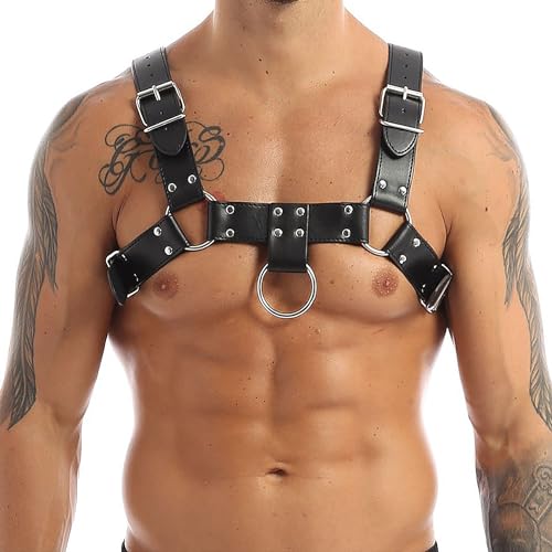 Brust Fetisch Harness Leder Body Verstellbarer Bondage Harness Gay Brustgeschirr Herren
