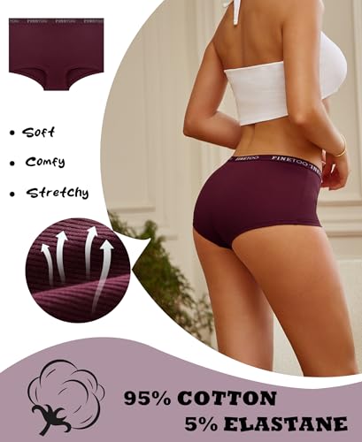 Image of Cotton Boyshort Underwear for Women Boxer Briefs Ladies BoyShorts Panties