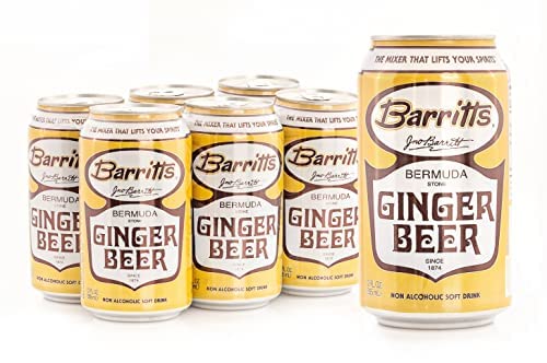 Barritt's Ginger Beer Original Ginger Beer, Non-Alcoholic Soda Cocktail Mixer, 12 fl oz Cans, 24 Pack