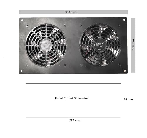 Image of 4 DOT FOURDOT COOLINGS Fourdot Exhaust /Intake Cooling System For Enclosed System /Drawer /Almirah /Rack For Home (12 Inch Model 2120)