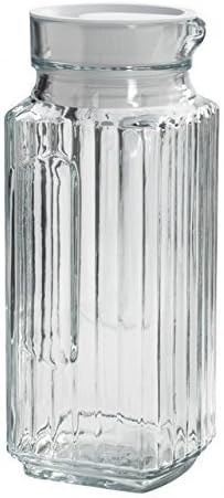 Anchor Hocking 93411 1 Quart Glass Bistro Pitcher With White Stopper