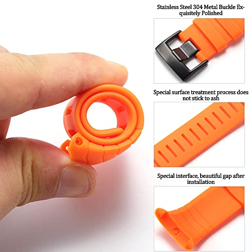 MCXGL-Replacement-Band-Compatible-with-suunto-core-All-Black-Watch-Band-Waterproof-Sports-Rubber-Strap