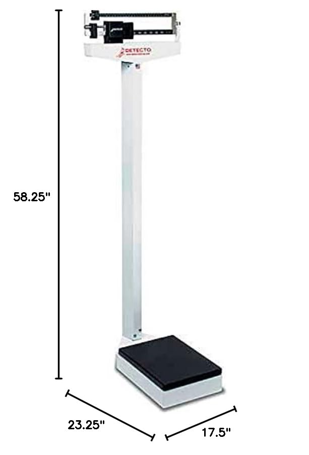 DETECTO 437 Mechanical Physician Beam Scale, No Height Rod/Wheels W46246 image 4 of 4 B000FGDXL2