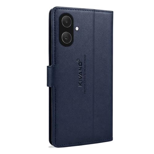 Image of KIVANO LUXE Compatible for Samsung A07 5G / Samsung F70E 5G / Samsung M17E 5G Artisanal Leather Wallet Case with Card Holder for Men Women, Magnetic Flip Folio Cover with Stand RFID Blocking Cell