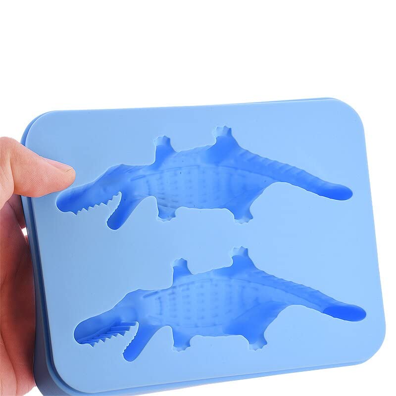 Molde de hielo de silicona 3D cocodrilo con tapa miniatura 5