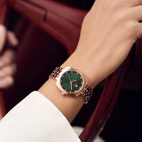 Image of Carlton London Women Celeste Analog Watch, Square Dial, Stainless Steel Strap, Quartz Movement, 30M Water Resistant, Casual Wear