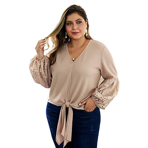 Chemisier tricot col en V BaronHong pour femmes élégantes et décontractées