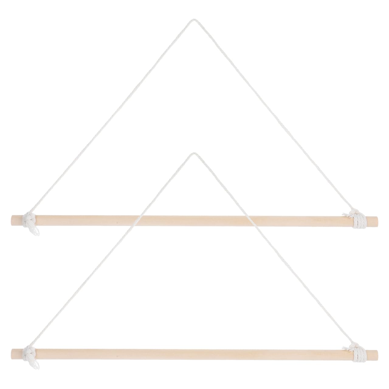 Happyyami Elegant Wooden Garden Banner Pole Kit Wall Mount Flag Pole Stands Quilt Hanger for Display